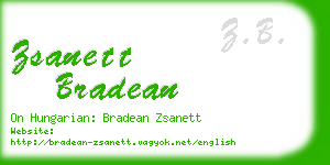 zsanett bradean business card